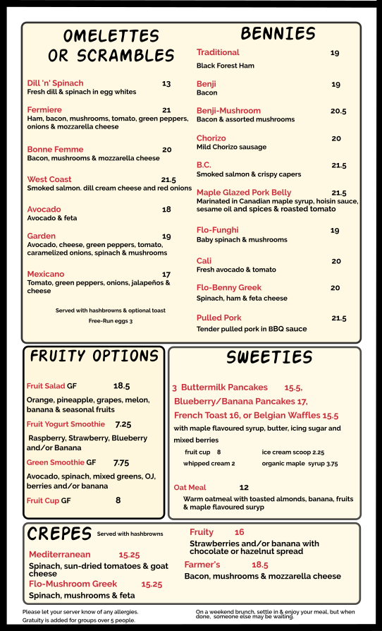 Lunch Menu